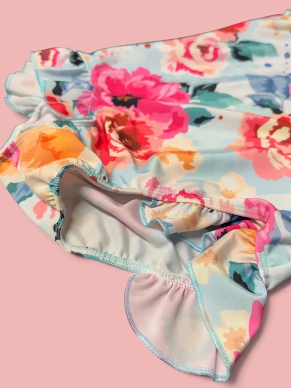 NWT Girls 10 Floral One Piece Swimsuit Ruffle Bathing Suit